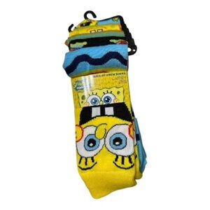NWT SpongeBob SquarePants Crew Socks - 6 Pack
